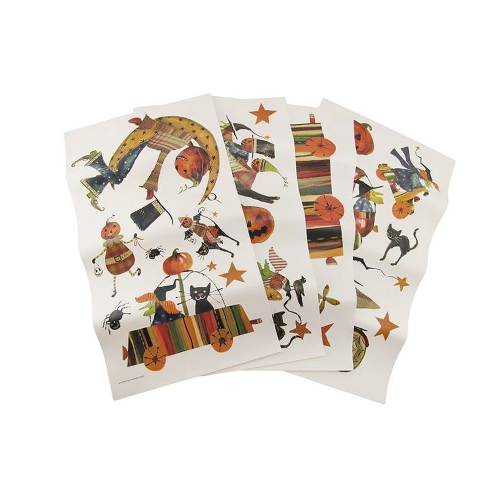 23 Piece Vintage Look Halloween Wall Decals Witchcraft Witch Craft